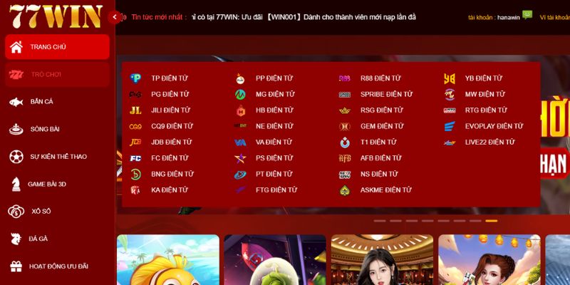 77win mang đến nhiều trò chơi hấp dẫn